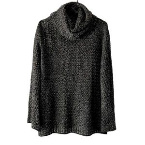 I Joah black & gray delicate knit cowl neck sweater